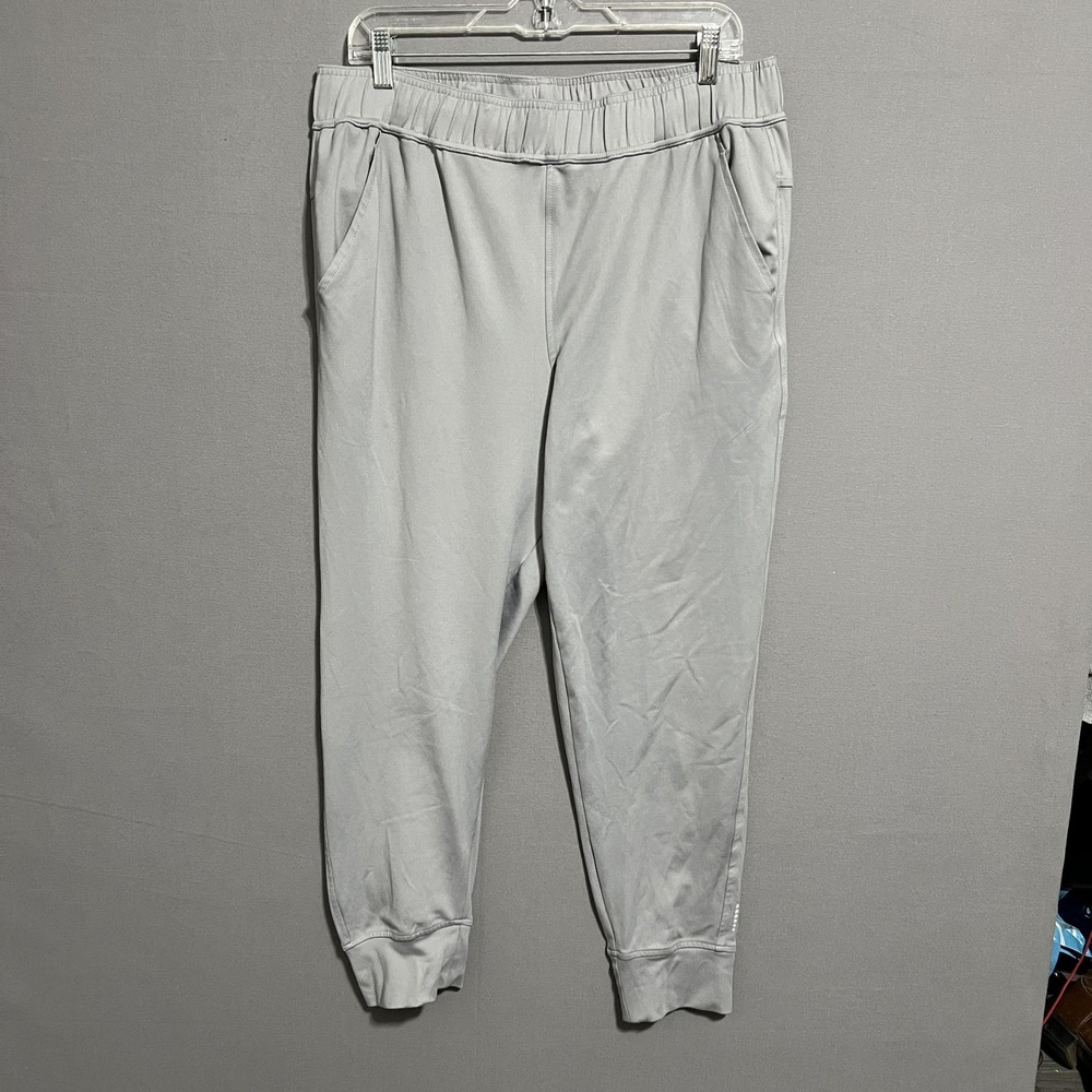 Balance Collection Pants Mens Large 30 Inseam Gray Jogger Cuffed Elastic Waist